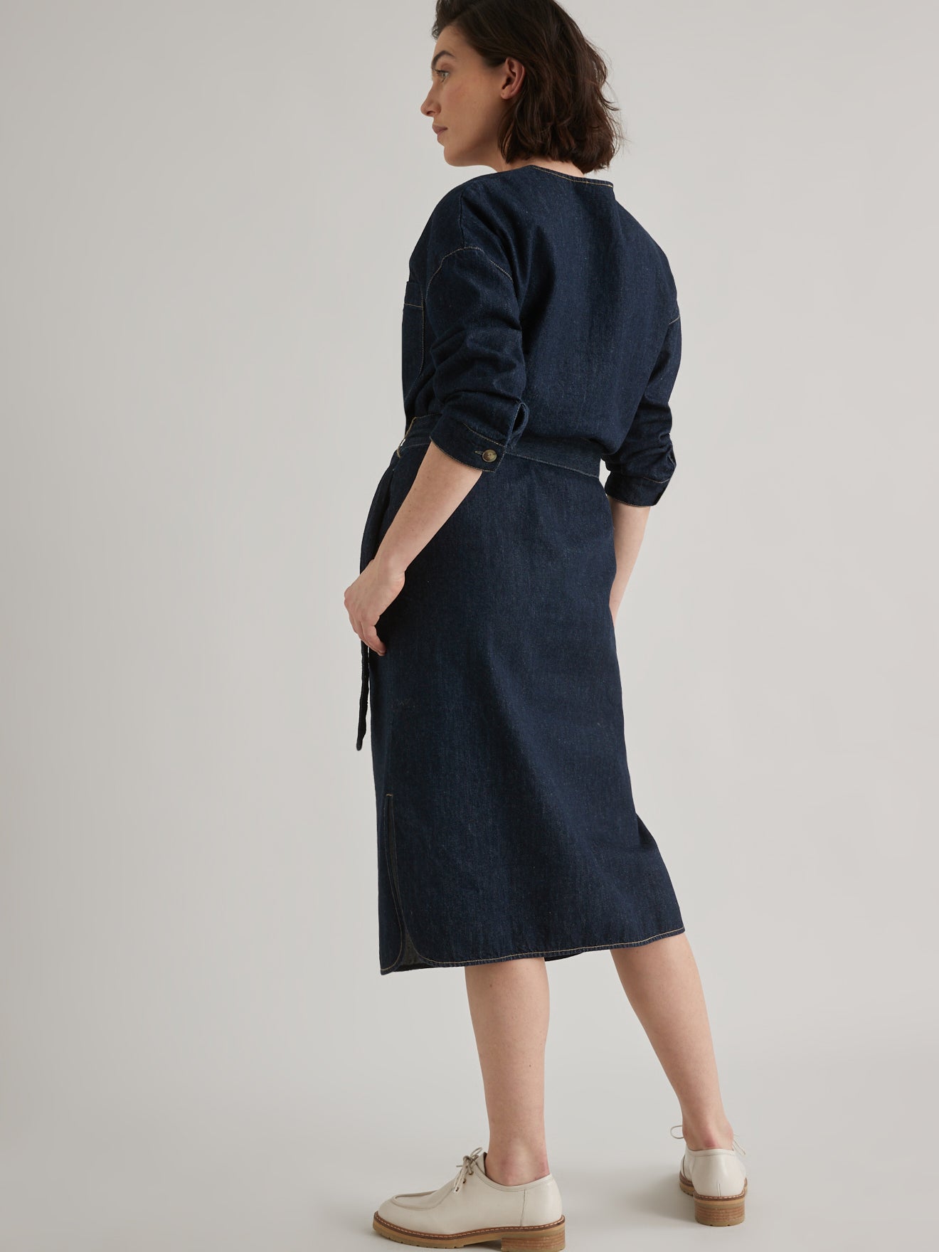 Women's cotton and hemp shift-dress - Image 2