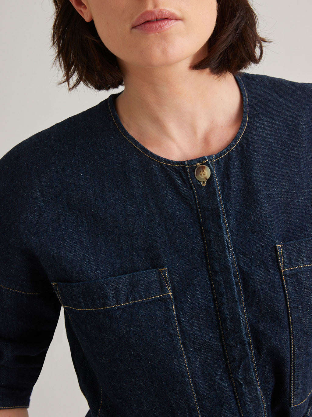 Women's cotton and hemp shift-dress - Image 3