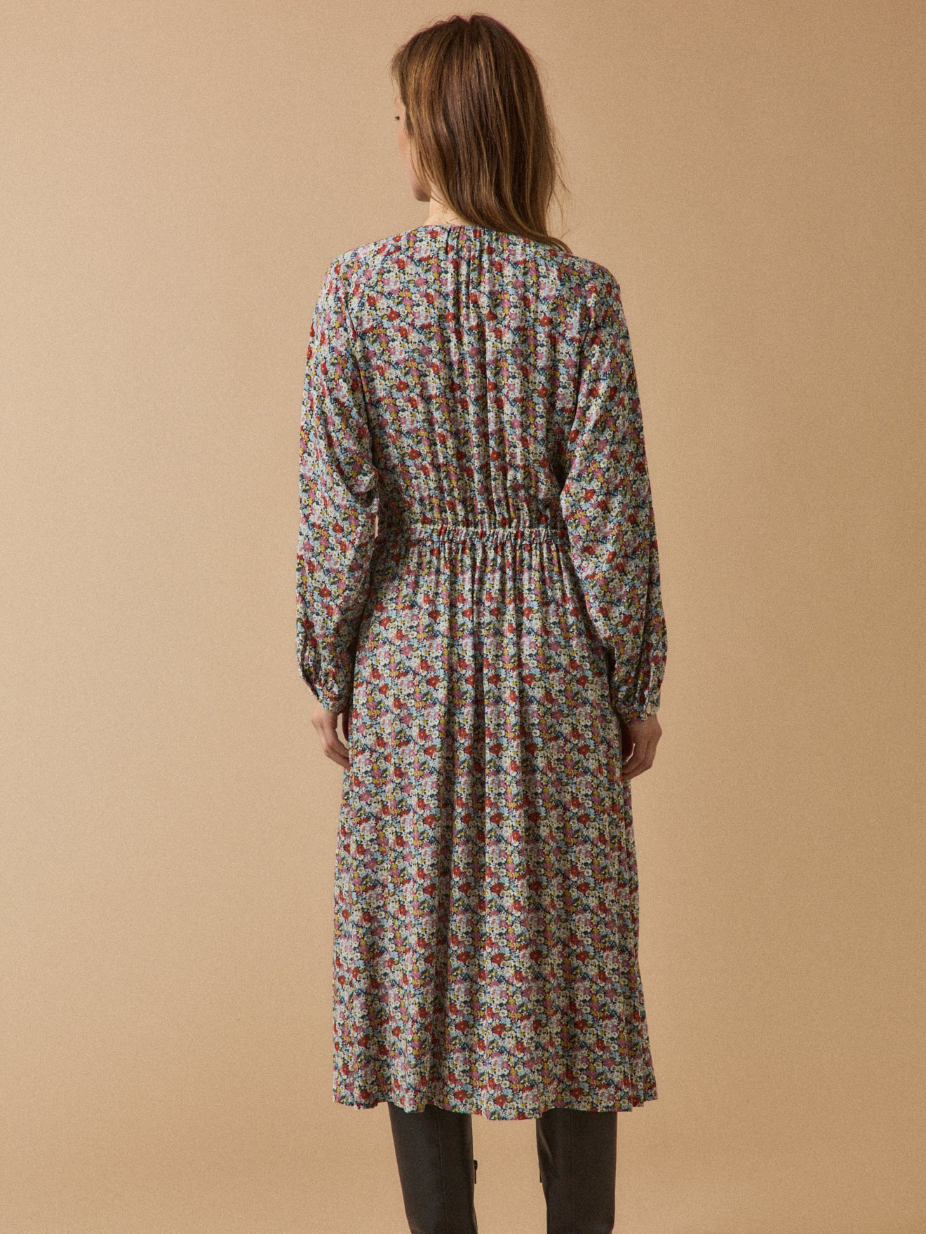 Women's long Libby motif dress made with Liberty fabric - The Limited Collection - Image 2