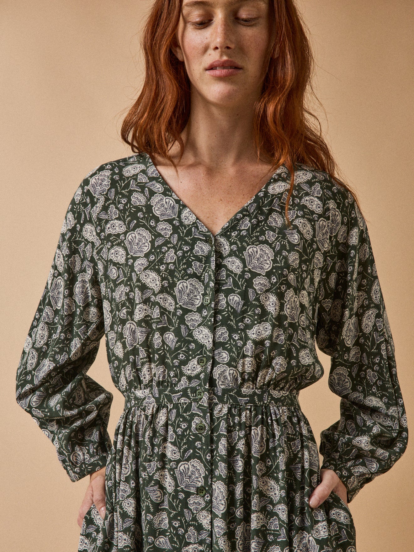 Women's Lilith-print mid-length dress - Image 3