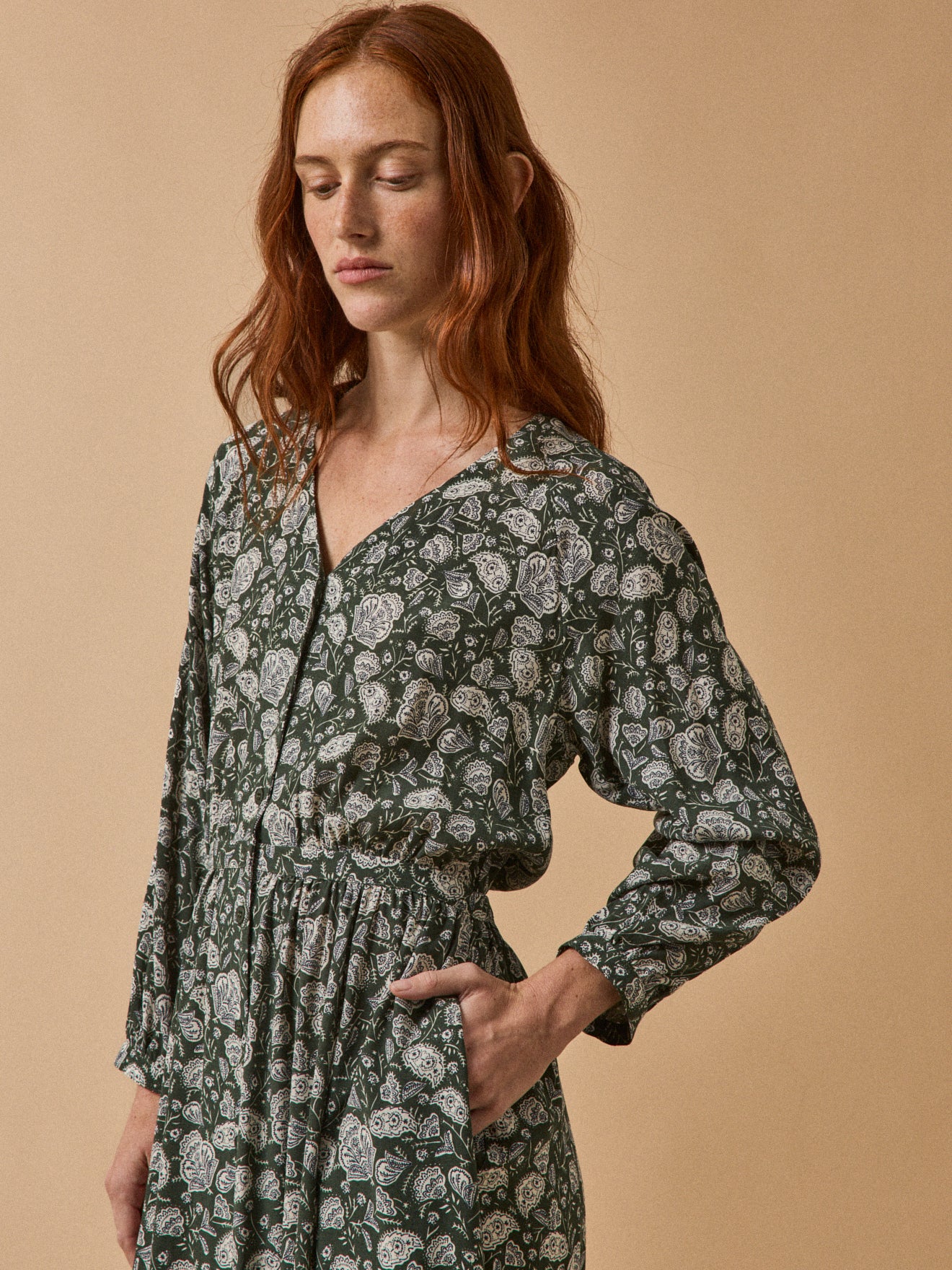 Women's Lilith-print mid-length dress - Image 5