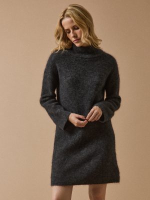 Women's kid mohair blend sweater-dress