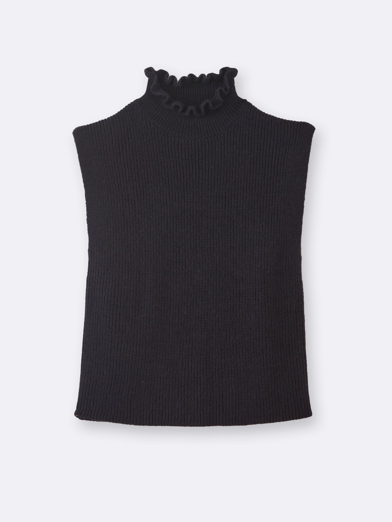 Women's sleeveless sweater with ruffled neckline - Image 6