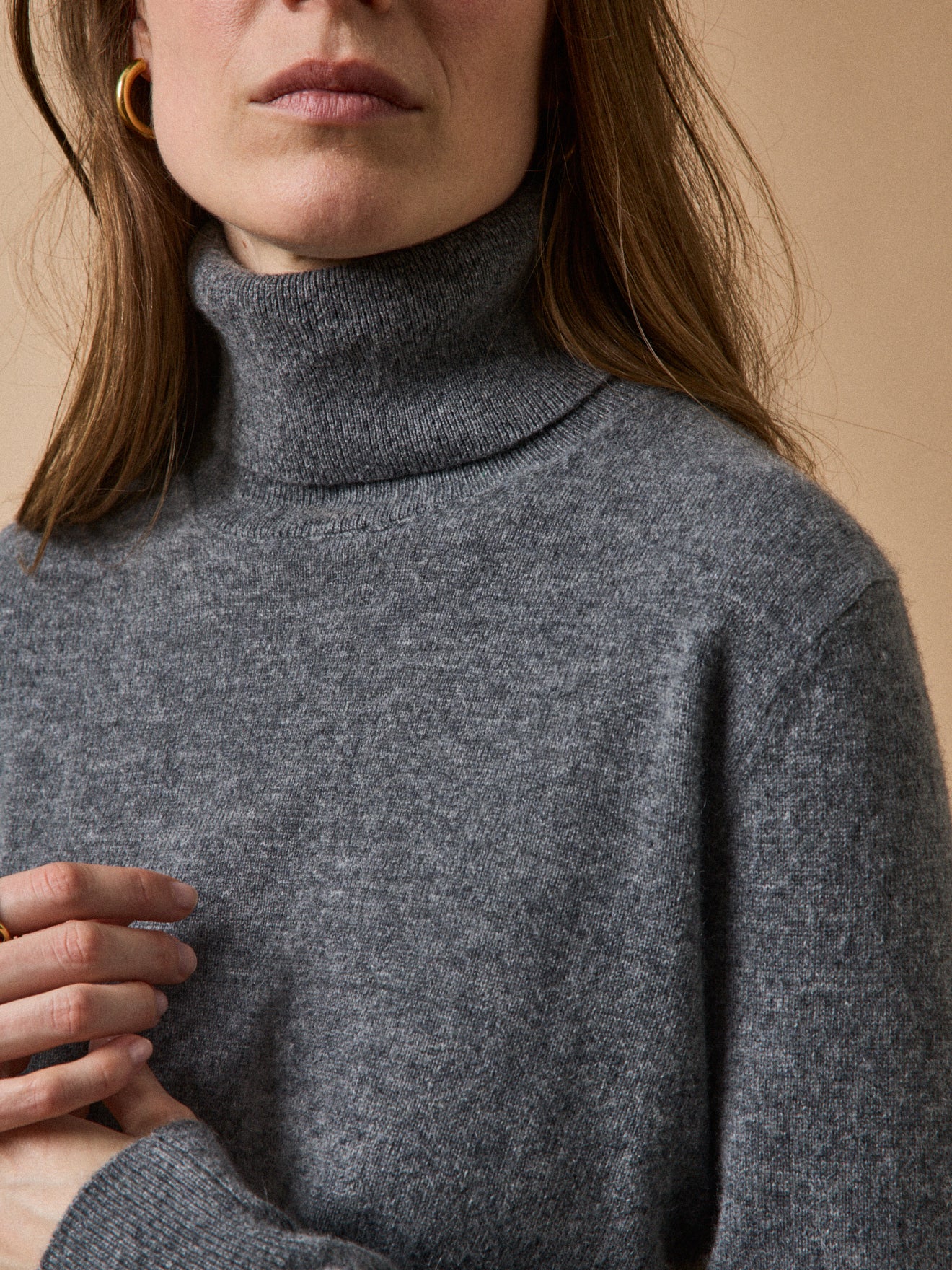 Women's rollneck sweater - The Cashmere Collection - Image 3