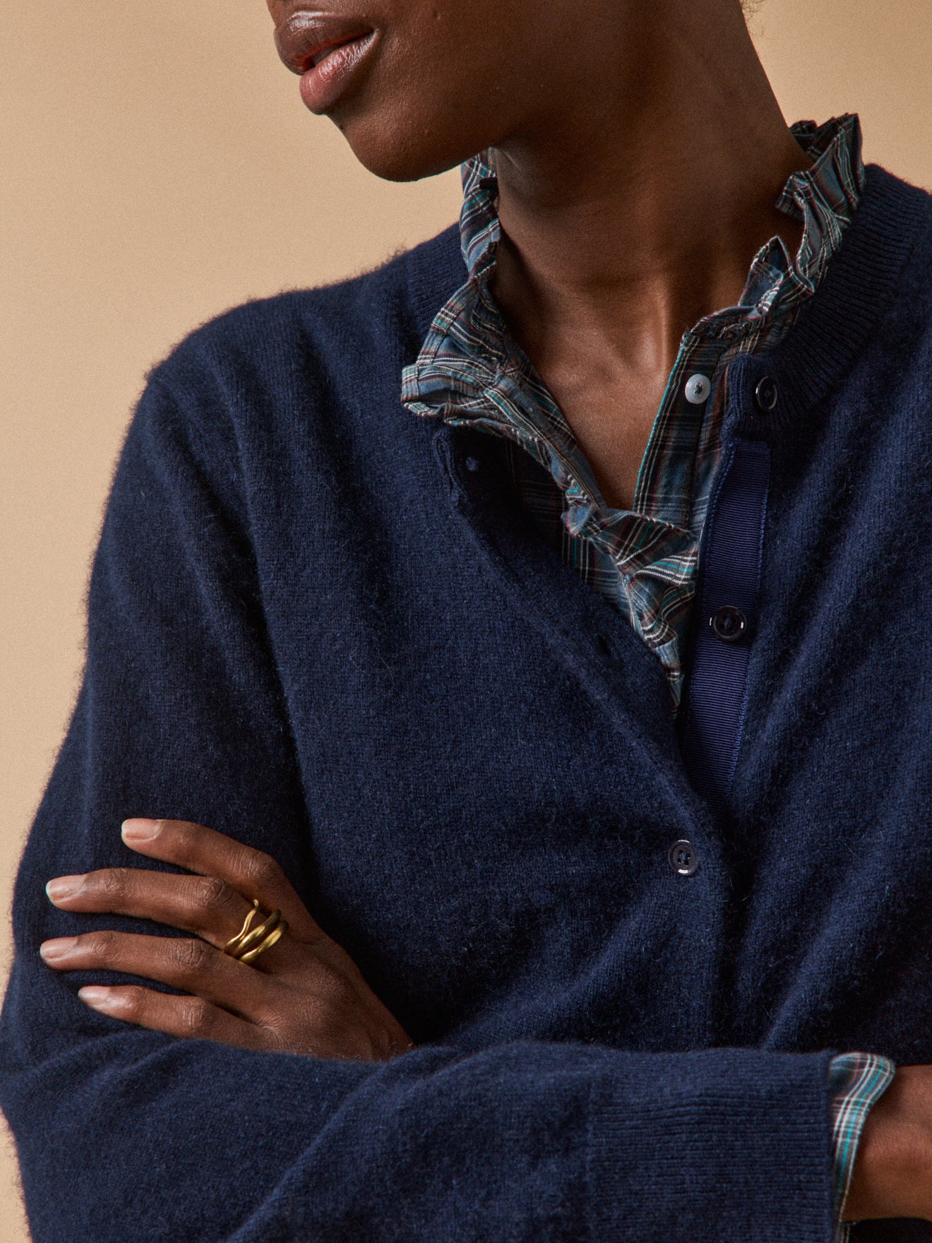 Women's button cardigan - The Cashmere Collection - Image 3