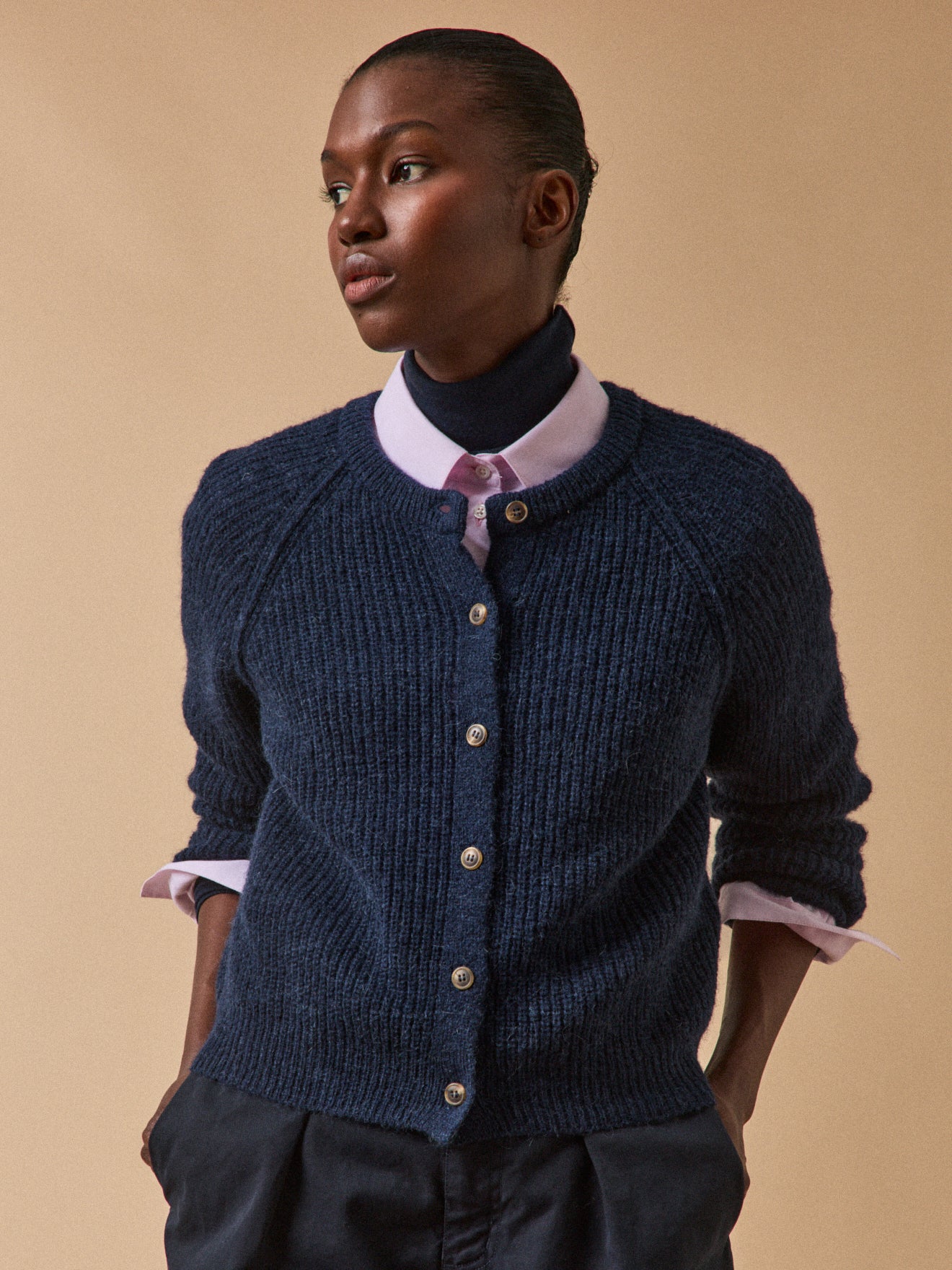 Women's cardigan with wool, alpaca and mohair - Image 4