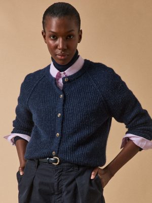 Women's cardigan with wool, alpaca and mohair