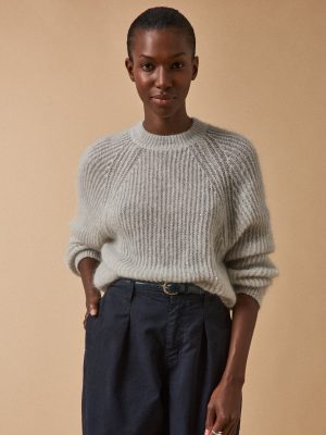 Women's mohair and alpaca sequined sweater