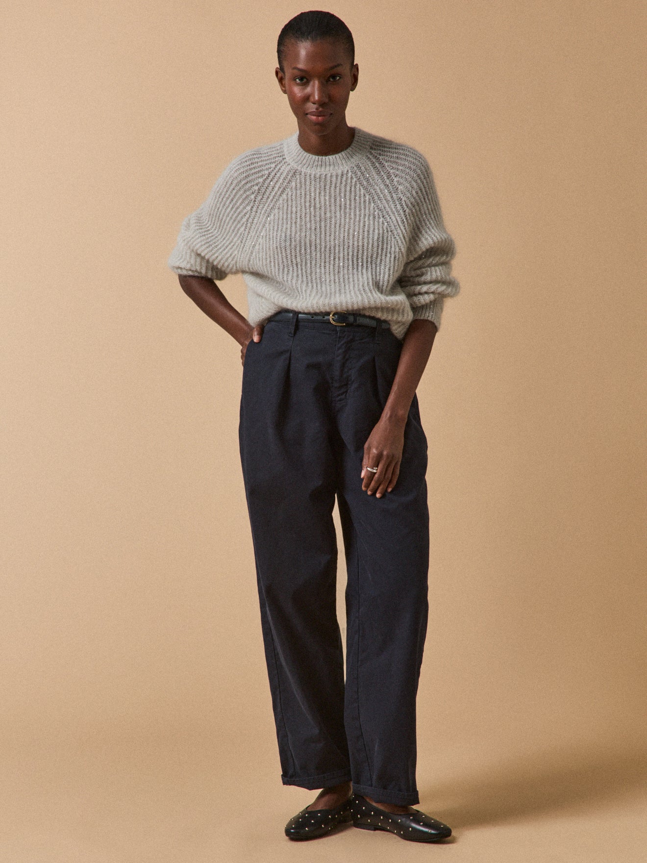 Women's mohair and alpaca sequined sweater - Image 5