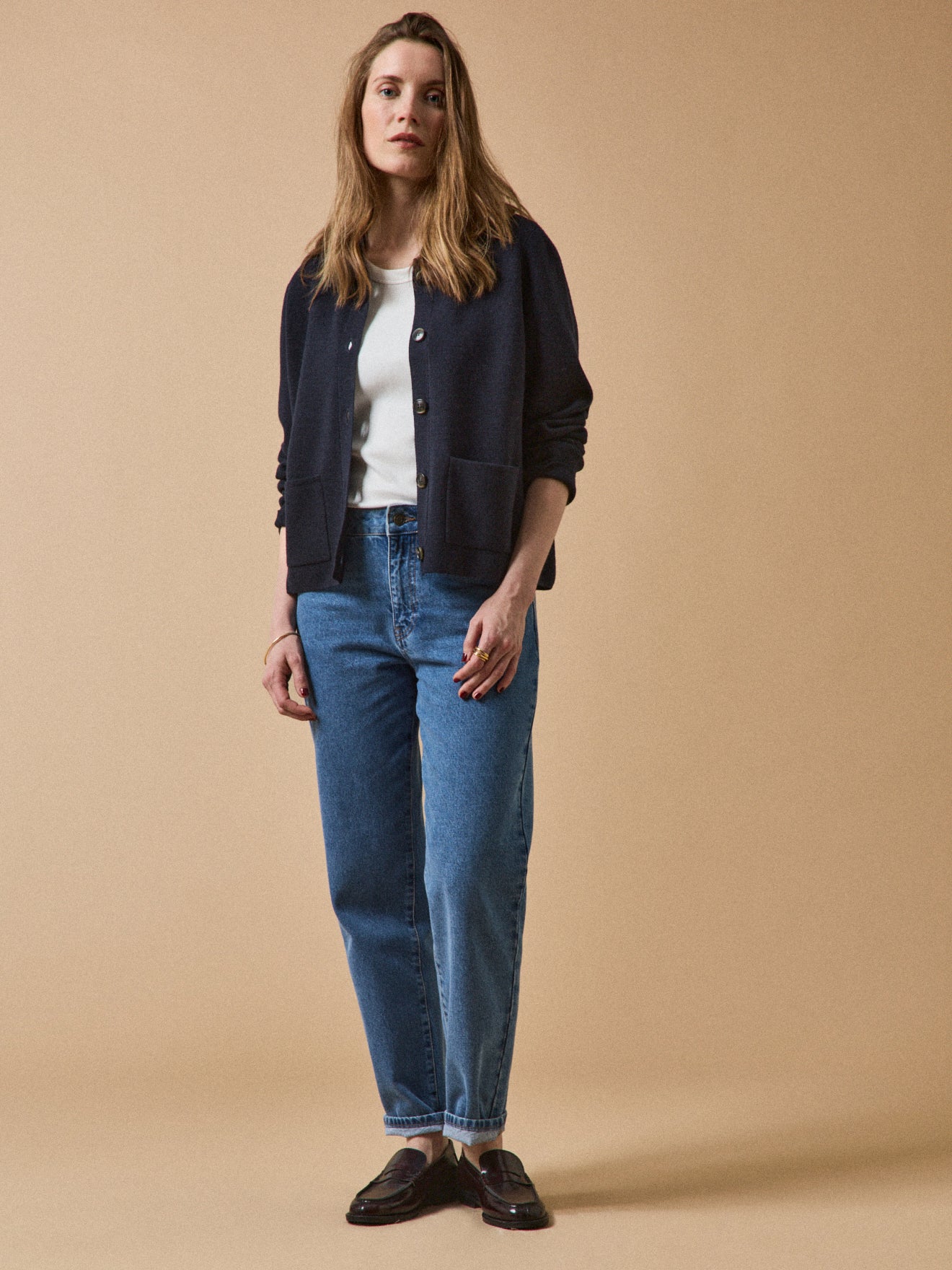 Women's Milano knit cardigan with shirt collar - Image 5